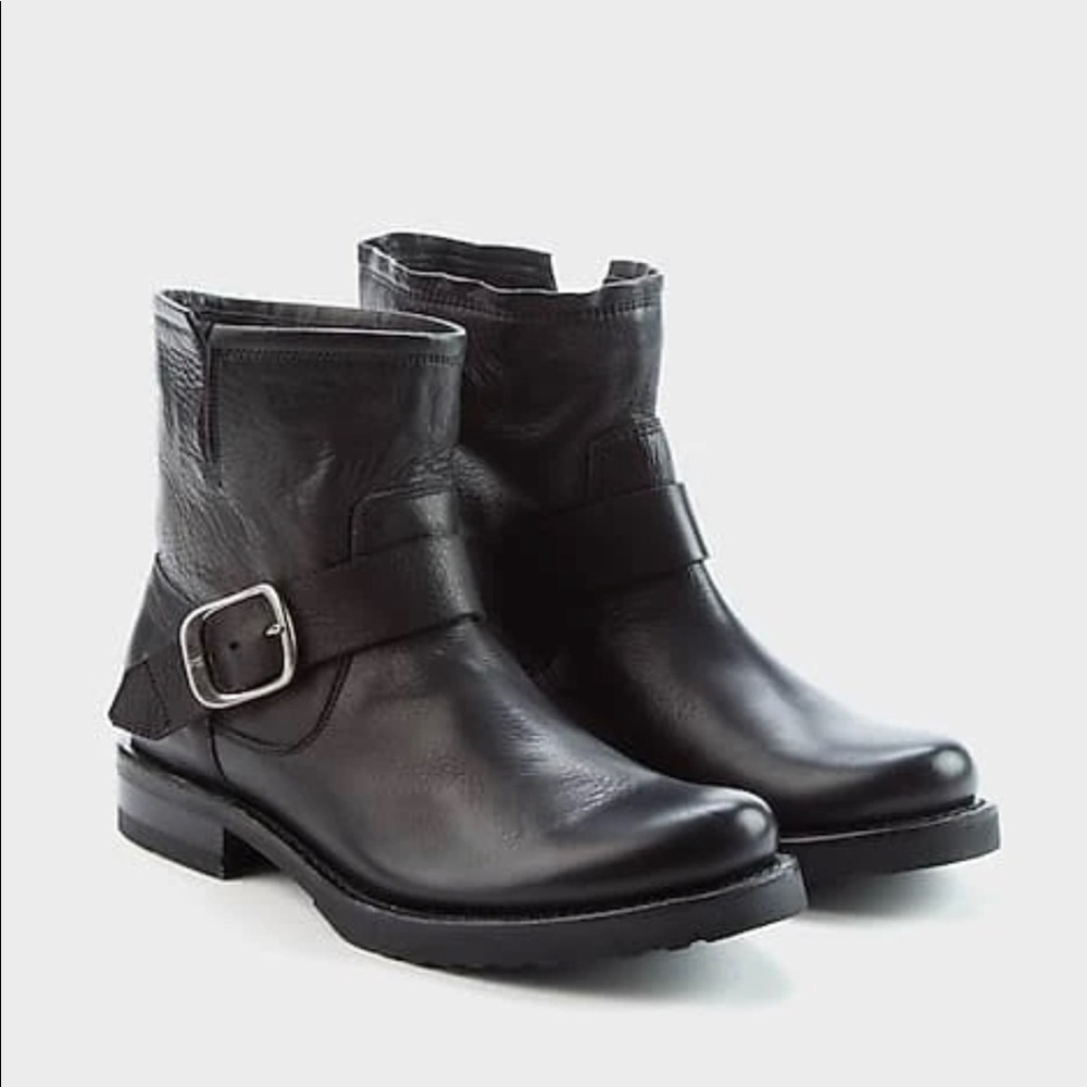 Like new Frye leather Veronica Bootie motorcycle buckle boot